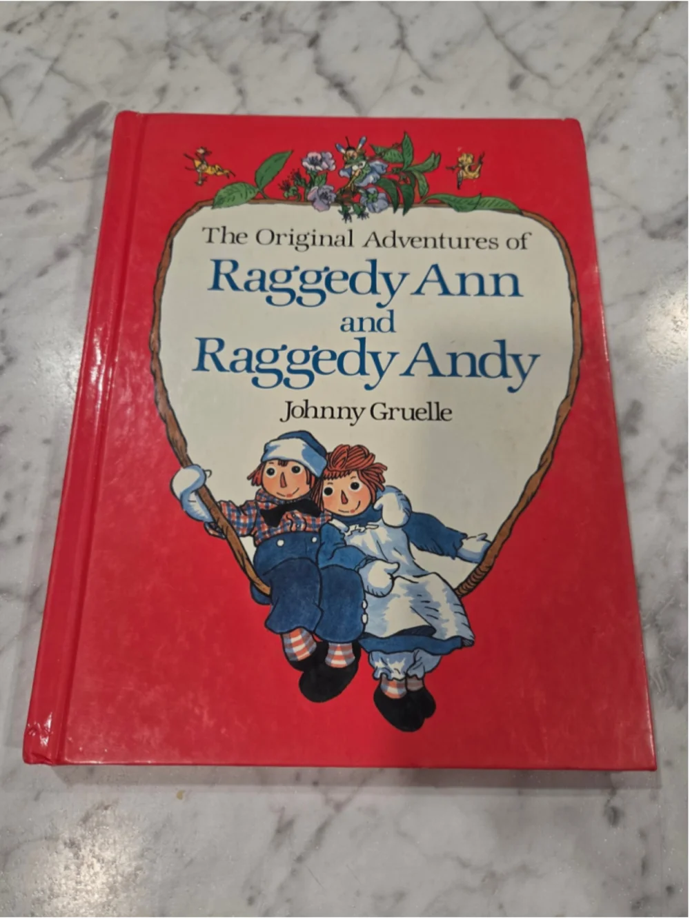 Vintage Green Tiger Press Raggedy Ann & Andy Hardcover Book Red Blue One Size